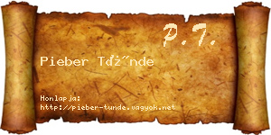 Pieber Tünde névjegykártya